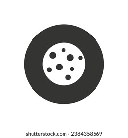 Truffle Chocolate Icon on White Background - Simple Vector Illustration