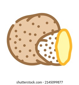 truffle delicious mushroom color icon vector. truffle delicious mushroom sign. isolated symbol illustration