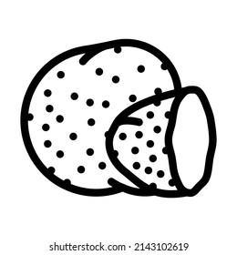 truffle delicious mushroom line icon vector. truffle delicious mushroom sign. isolated contour symbol black illustration
