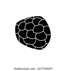 Truffle icon in black flat glyph, filled style isolated on white background