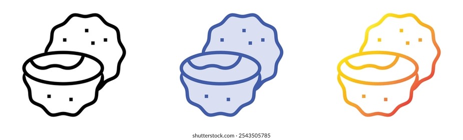 truffle icon. Linear, Blue Fill and Gradient Style Design Isolated On White Background