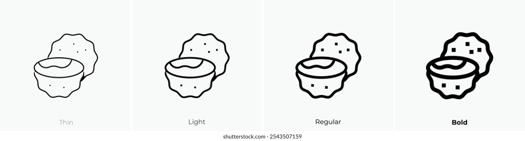 truffle icon. Thin, Light Regular And Bold style design isolated on white background