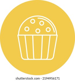 Truffle line circle icon vector image. Can also be used for web apps, mobile apps and print media.