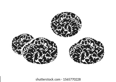 Truffle logo. Isolated truffle on white background