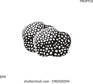 Truffle Logo. Isolated Truffle On White Background