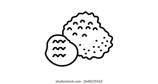 design de ícone de cogumelos trufas para seu projeto