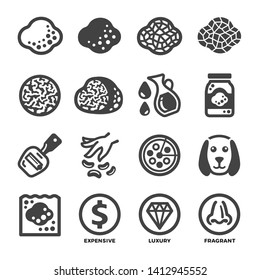 truffle mushroom icon set,vector and illustration