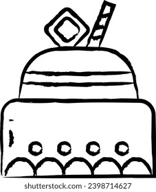 Truffle Pastry hand drawn vector illustration