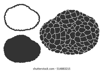 Truffle set. Isolated truffle on white background