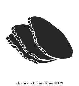 Truffle vector icon.Black vector icon isolated on white background truffle.