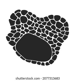 Truffle vector icon.Black vector icon isolated on white background truffle.