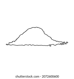 Truffle vector icon.Outline vector icon isolated on white background truffle.