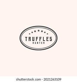 truffles hunter logo design template. modern truffle logo business isolated white background 