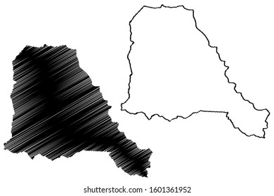 Trujillo Alto municipality (Commonwealth of Puerto Rico, Porto Rico, PR, Unincorporated territories of the United States) map vector illustration, scribble sketch Trujillo Alto map