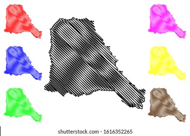 Trujillo Alto municipality (Commonwealth of Puerto Rico, Porto Rico, PR, Unincorporated territories of the United States) map vector illustration, scribble sketch Trujillo Alto map