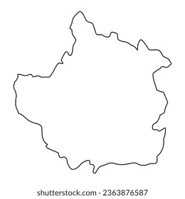 Trujillo state map, administrative division of Venezuela.