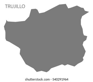 Trujillo Venezuela Map in grey