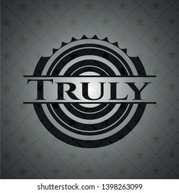 Truly black emblem. Vector Illustration. Detailed.