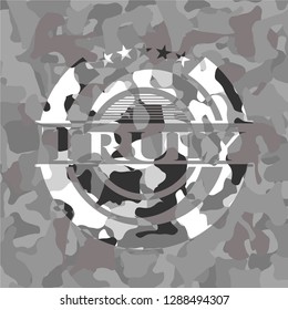 Truly on grey camo pattern