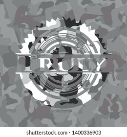 Truly on grey camouflage pattern