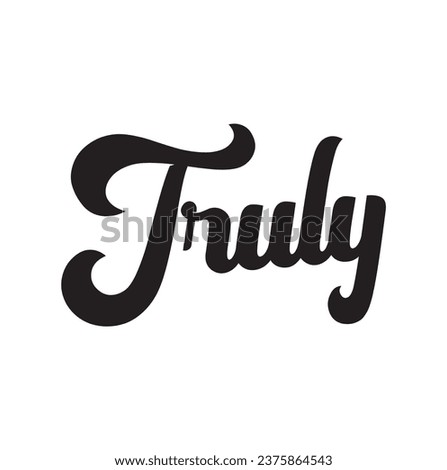 truly text on white background.