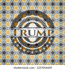 Trump arabesque emblem. arabic decoration.