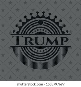 Trump black emblem. Vintage. Vector Illustration. Detailed.