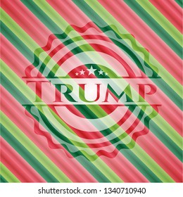 Trump christmas badge background.