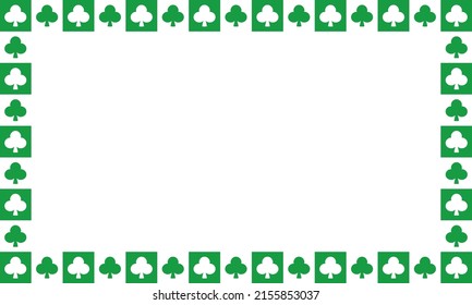 Trump clover symbol vector frame.