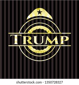 Trump gold shiny emblem