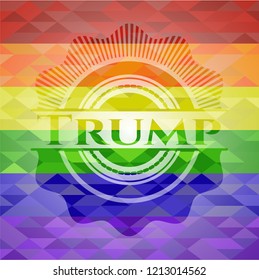 Trump lgbt colors emblem 