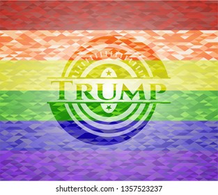 Trump lgbt colors emblem 