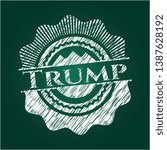Trump on chalkboard. Vector Illustration. Detailed.