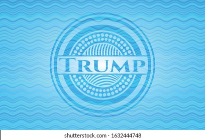 Trump water concept badge. Vector Illustration. Detailed.