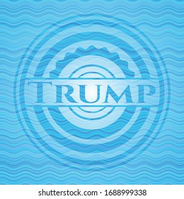 Trump water representation badge. Vector Illustration. Detailed.