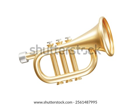 Trumpet 3D Icon illustration vector render