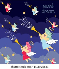 Trumpet Angel in the sky