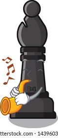 With trumpet bishop chess toys in character shape