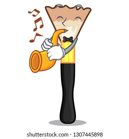 With trumpet blusher isolated with in the cartoons