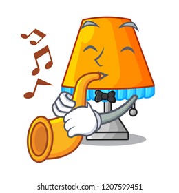 With trumpet cartoon decorative table lamp in living room