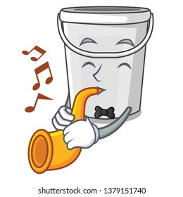 With trumpet cartoon plastic tube bucket bedside table