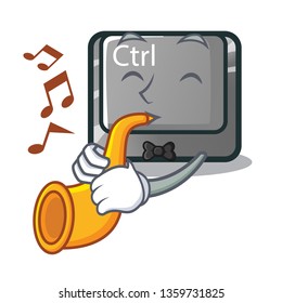 With trumpet character ctrl button attached on computer