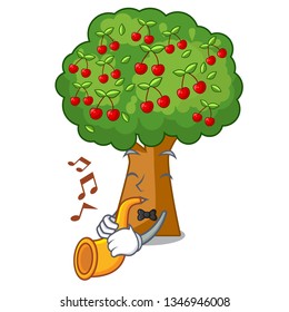 With trumpet cherry tree toys in character shape
