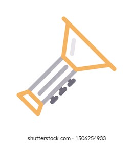 trumpet colour line vector icon