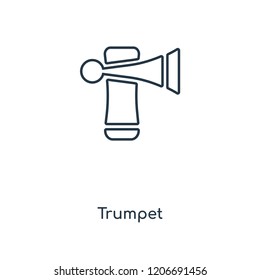 Trumpet concept line icon. Linear Trumpet concept outline symbol design. This simple element illustration can be used for web and mobile UI/UX.