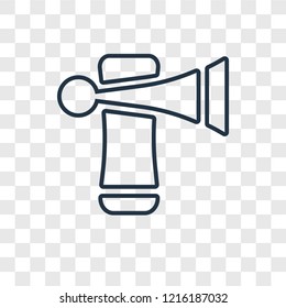 Trumpet concept vector linear icon isolated on transparent background, Trumpet concept transparency concept in outline style