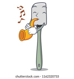 With trumpet cooking tool silicone spatula mascot cartoon