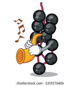 With trumpet elderberry in the shape of mascot