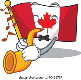 With trumpet flag canadian is stored cartoon cupboard