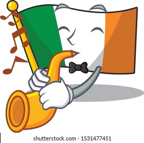 With trumpet flag ireland stored in mascot drawer